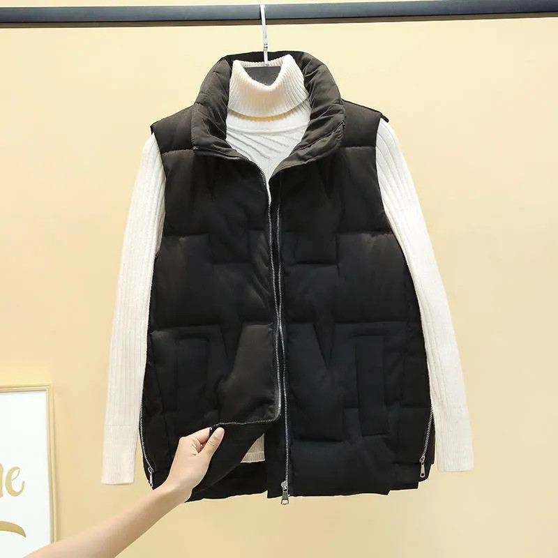 Studentski prsluk Jakna Nova zimska jakna 2022. Korejski jednobojni prsluk bez rukava Ženski donji pamučni prsluk Gornji kaput Chaleco Mujer