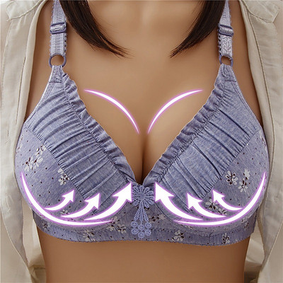 Belaidės liemenėlės moterims Seksualūs paminkštinti liemenėlės viršutiniai apatiniai apatiniai didesnio dydžio liemenėlės, kvėpuojančios miegui skirtos liemenėlės, moteriškos A/B taurės