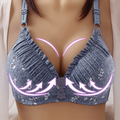 Belaidės liemenėlės moterims Seksualūs paminkštinti liemenėlės viršutiniai apatiniai apatiniai didesnio dydžio liemenėlės, kvėpuojančios miegui skirtos liemenėlės, moteriškos A/B taurės