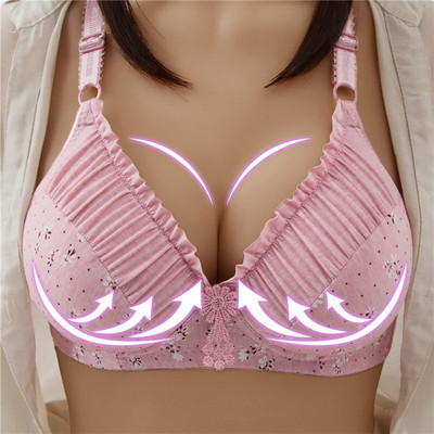 Belaidės liemenėlės moterims Seksualūs paminkštinti liemenėlės viršutiniai apatiniai apatiniai didesnio dydžio liemenėlės, kvėpuojančios miegui skirtos liemenėlės, moteriškos A/B taurės