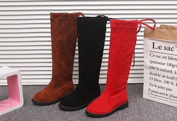 Детски топли зимни обувки Нови ботуши за момичета Черни червени високи ботуши Детски модни зимни ботуши за момичета Ботуши за момичета B229