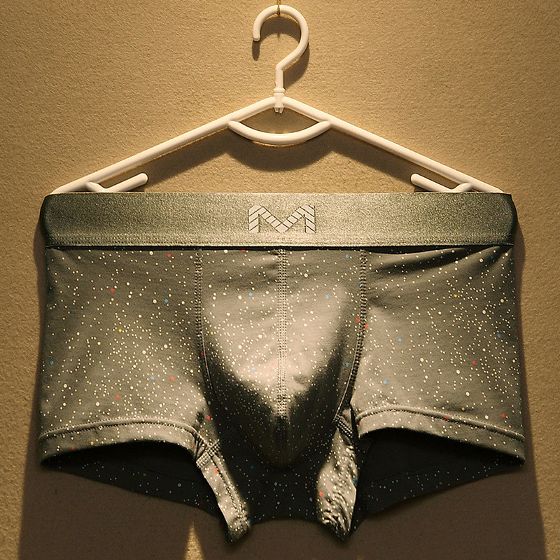 Boxer de modă Lenjerie de corp pentru bărbați Bumbac Cuecas Masculina Bărbați Stele Boxeri imprimați Chiloți Boxer scurti Mărimea M-3XL