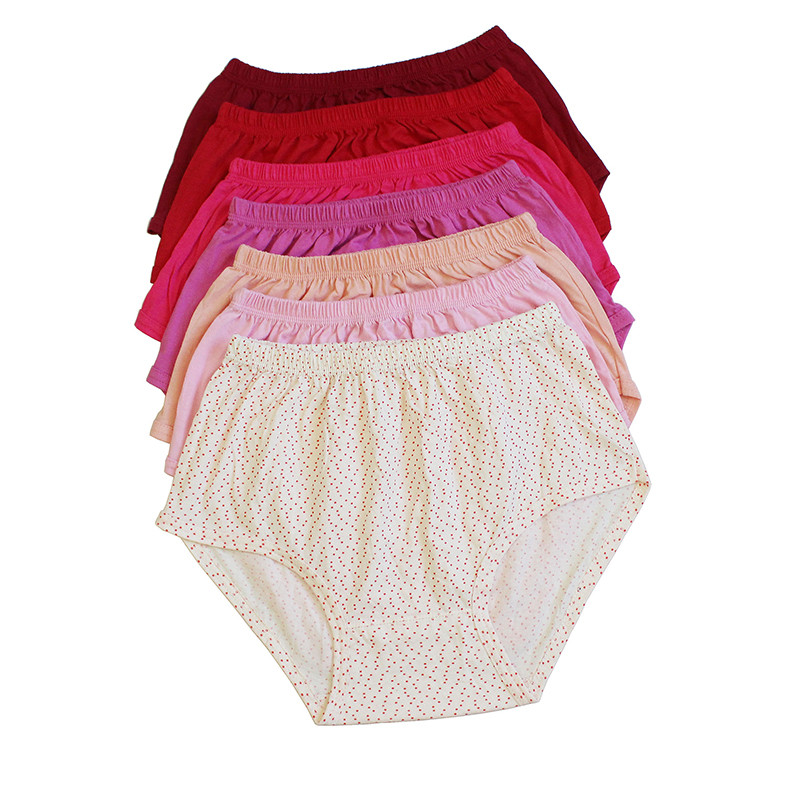 XL-4XL CANLEKALEI Chiloți pentru femei de marime mare Lenjerie de corp pentru femeie Bumbac de culoare uni Plus Lenjerie respirabilă Slip moale cu talie înaltă