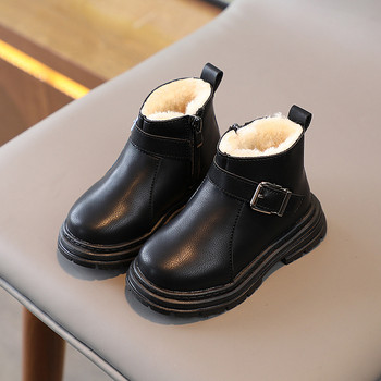 Χειμερινή Νέα Μόδα Παιδικά Παπούτσια Κορίτσια Λούτρινα Μπότες Αγόρια Keep Warm Άνετα Δερμάτινα Παιδικά Μποτάκια H501