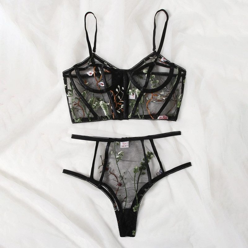 Sexy spodná bielizeň s kvetinovou výšivkou pre ženy, sexy, neposlušné, plus veľkosť, tangá, spodná bielizeň na spanie, lenceria para dames