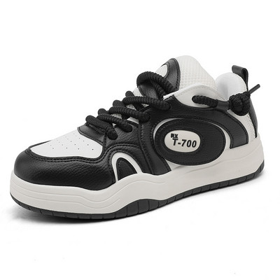 Pantofi de sport de modă pentru bărbați pantofi de alergare moi, ocazional din piele, respirabil, cu înălțime crescută, pantofi de bord cu platformă, tenis masculin