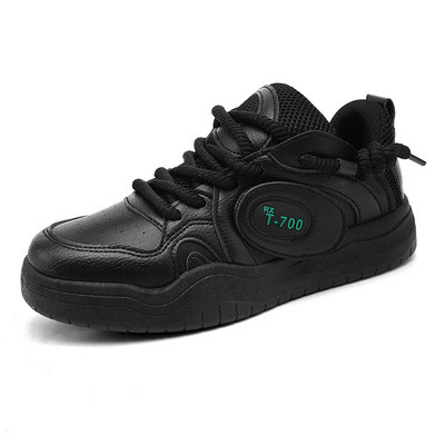 Pantofi de sport de modă pentru bărbați pantofi de alergare moi, ocazional din piele, respirabil, cu înălțime crescută, pantofi de bord cu platformă, tenis masculin