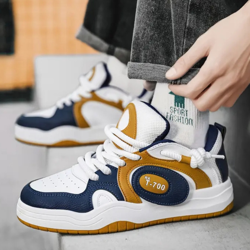 Pantofi de sport de modă pentru bărbați pantofi de alergare moi, ocazional din piele, respirabil, cu înălțime crescută, pantofi de bord cu platformă, tenis masculin