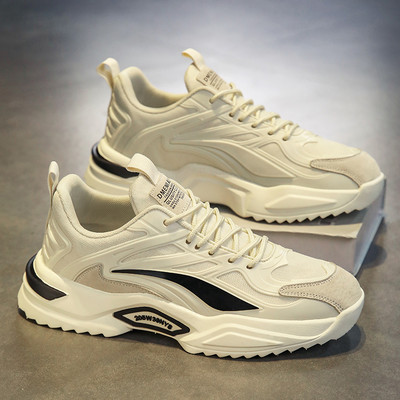 2023 m. Nauji vyriški madingi laisvalaikio sportiniai batai jaunimui pavasario rudeniui Patogūs padai juodi odiniai sportbačiai vyrams Tenis Masculino