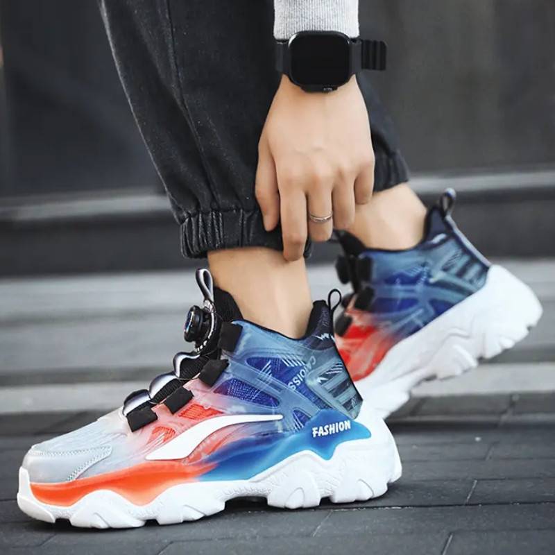 2023. aasta uus mood meeste jalatsid hingavad meeste kevad-sügis platvorm välistingimustes kõrged kingad Meeste pahkluu kingad paksud tossud Кроссовки