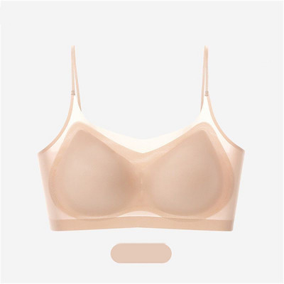 Summer Cool Itin plona liemenėlė Ice Silk Bralette Woman Be pėdsakų apatiniai Beauty Back Sexy Bras Moterų apatinis trikotažas Besiūlis viršus