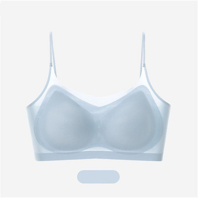Summer Cool Itin plona liemenėlė Ice Silk Bralette Woman Be pėdsakų apatiniai Beauty Back Sexy Bras Moterų apatinis trikotažas Besiūlis viršus