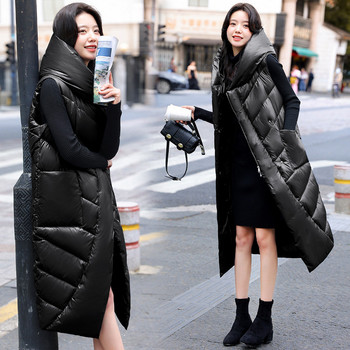 2023Νέα γιλέκα X-Long Hooded Parkas Fashion Χειμερινό μπουφάν Γυναικείο Casual Χοντρό Βαμβακερό Χειμερινό Παλτό Γυναικείο Ζεστό Γιλέκο Chaleco