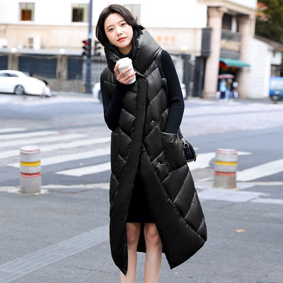 2023Nové extra dlhé vesty s kapucňou, parky, módna zimná bunda pre ženy, ležérna hrubá bavlnená zimná bunda s kapucňou, dámska teplá vesta Chaleco