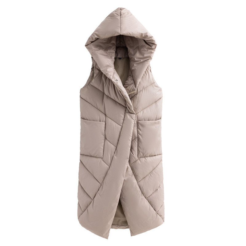 2023Nové extra dlhé vesty s kapucňou, parky, módna zimná bunda pre ženy, ležérna hrubá bavlnená zimná bunda s kapucňou, dámska teplá vesta Chaleco