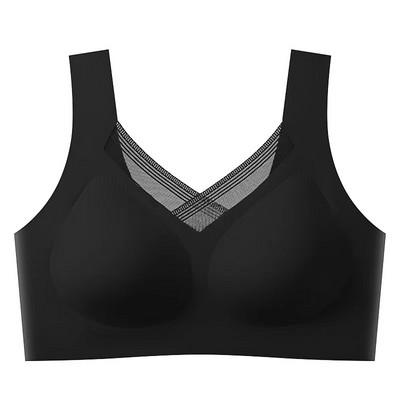 Într-o singură bucată, fără urme, spate frumos, lenjerie de corp pentru femei, piept mic adunat, fără inel de oțel, stil vestă, sutien sport pentru doamne