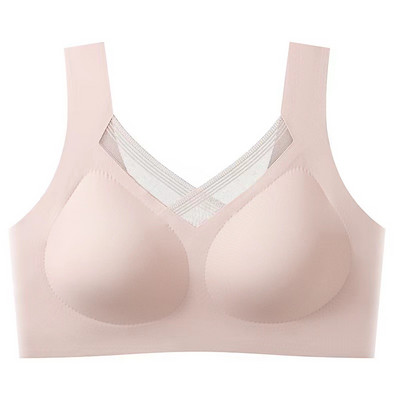 Într-o singură bucată, fără urme, spate frumos, lenjerie de corp pentru femei, piept mic adunat, fără inel de oțel, stil vestă, sutien sport pentru doamne