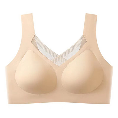 Într-o singură bucată, fără urme, spate frumos, lenjerie de corp pentru femei, piept mic adunat, fără inel de oțel, stil vestă, sutien sport pentru doamne