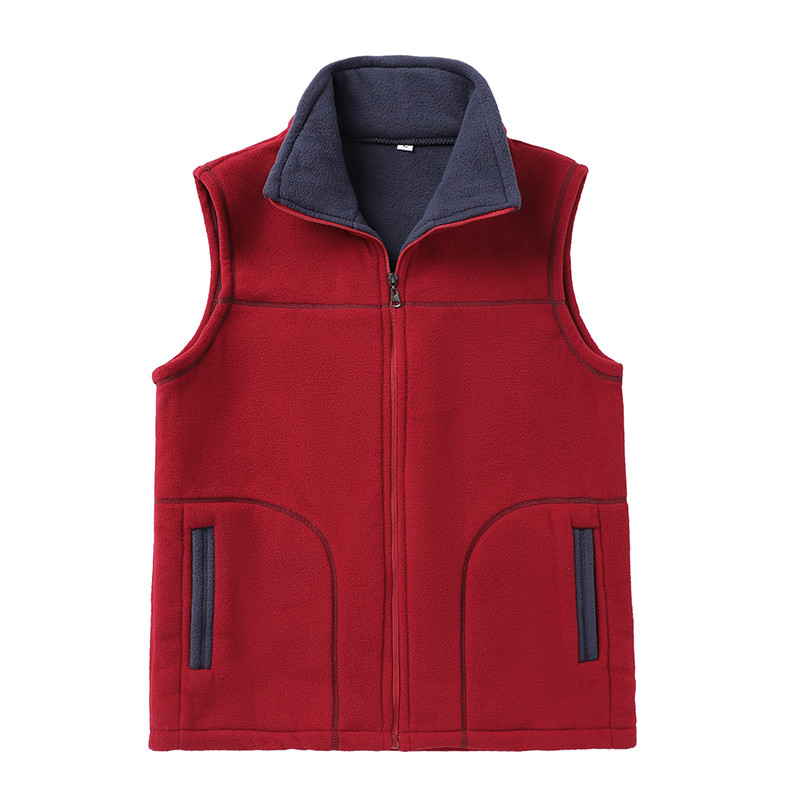 Dámska vesta stredného veku pre staršie ženy, nová jesenná flísová vesta so stojatým golierom a bez rukávov, dámska krátka bunda, dámske oblečenie, veľkosť 5XL