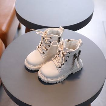 Χειμερινά κορίτσια Snow Boots Μόδα με διπλό φερμουάρ Παιδικά casual δερμάτινα μποτάκια Παιδικά αντιολισθητικά κοντά μποτάκια G328