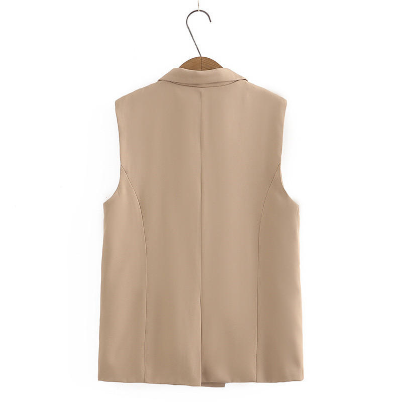 Ανοιξιάτικο/Καλοκαίρι γυναικείο κοστούμι γιλέκο παλτό Νέο μονόχρωμο αμάνικο μπουφάν Φαρδύ μεγάλο μέγεθος Γυναικείο γιλέκο Εξωτερικό Chaleco Mujer XL-4XL