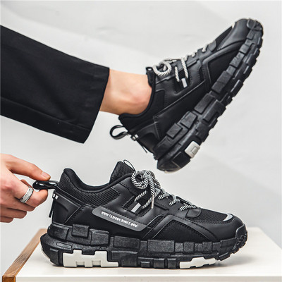 Fujeak 2023. Modne ležerne cipele Cipele za hodanje na otvorenom otporne na klizanje Prozračne mrežaste tenisice Muške cipele za gležnjeve s debelim potplatom