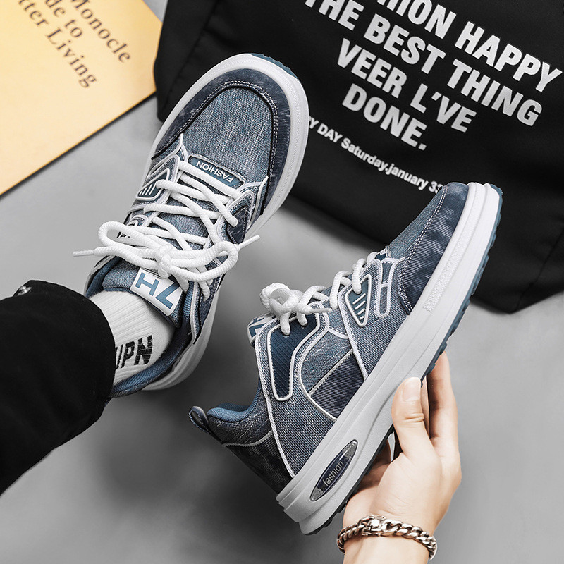 Jarné a jesenné nové pánske nízke športové topánky s trendy dizajnom, ležérne a všestranné módne študentské vulkanizované topánky