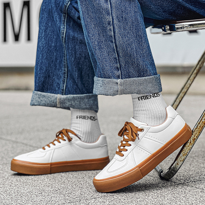 Γερμανικά παπούτσια προπόνησης μικρά λευκά ανδρικά παπούτσια άνοιξη 2023 νέα ρετρό προπόνηση αθλητικά ανδρικά casual βουλκανιζέ παπούτσια