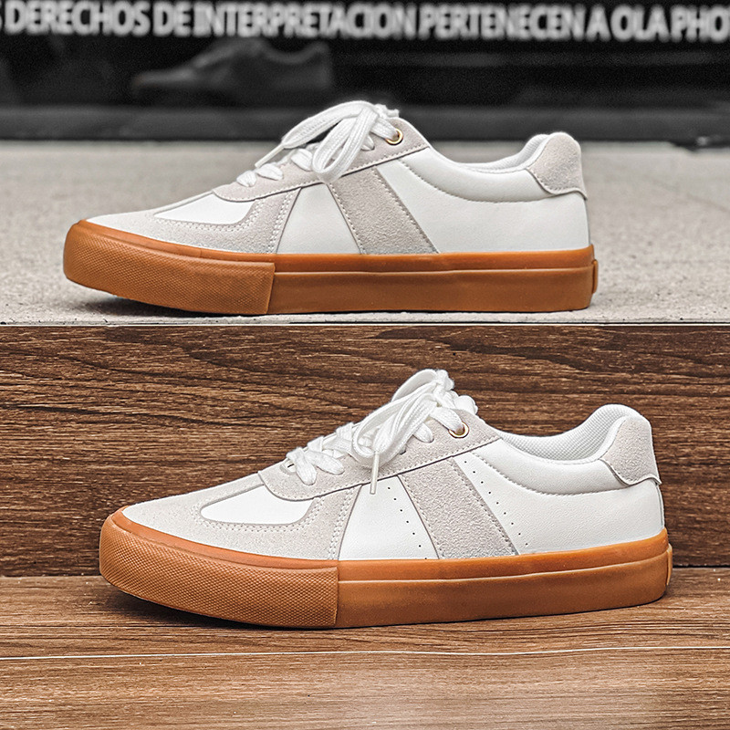 Γερμανικά παπούτσια προπόνησης μικρά λευκά ανδρικά παπούτσια άνοιξη 2023 νέα ρετρό προπόνηση αθλητικά ανδρικά casual βουλκανιζέ παπούτσια