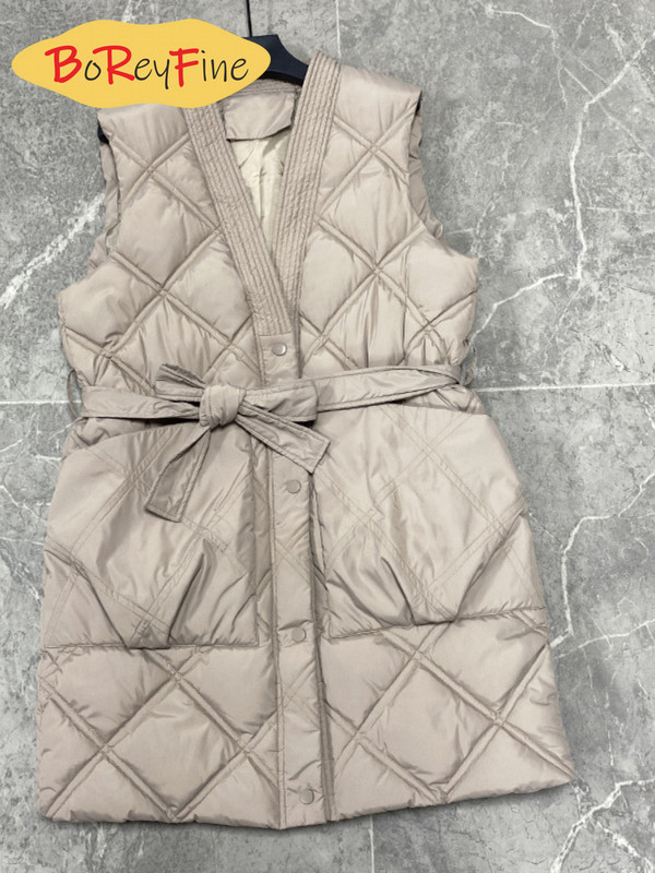 2023, vestă de iarnă pentru femei, căptușită din bumbac, supradimensionate, groase, calde, vestă ocazională, parka lungă, fără mâneci, pentru femei