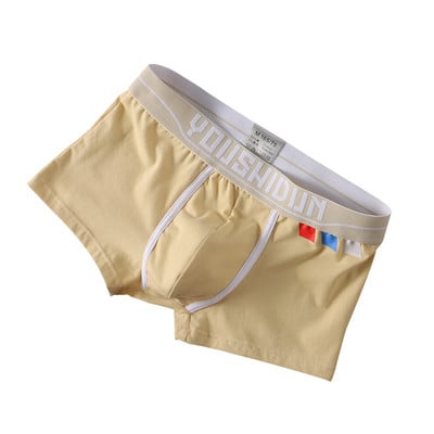 Мъжко бельо, гащи, модни памучни боксерки с принт, мъжки дишащи мъжки еластични боксерки M-3XL