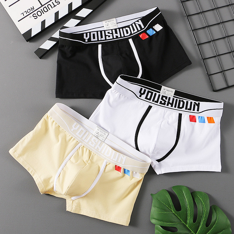Férfi alsónemű Bugyi divatos nyomott pamut boxer rövidnadrág férfi légáteresztő férfi elasztikus boxer M-3XL