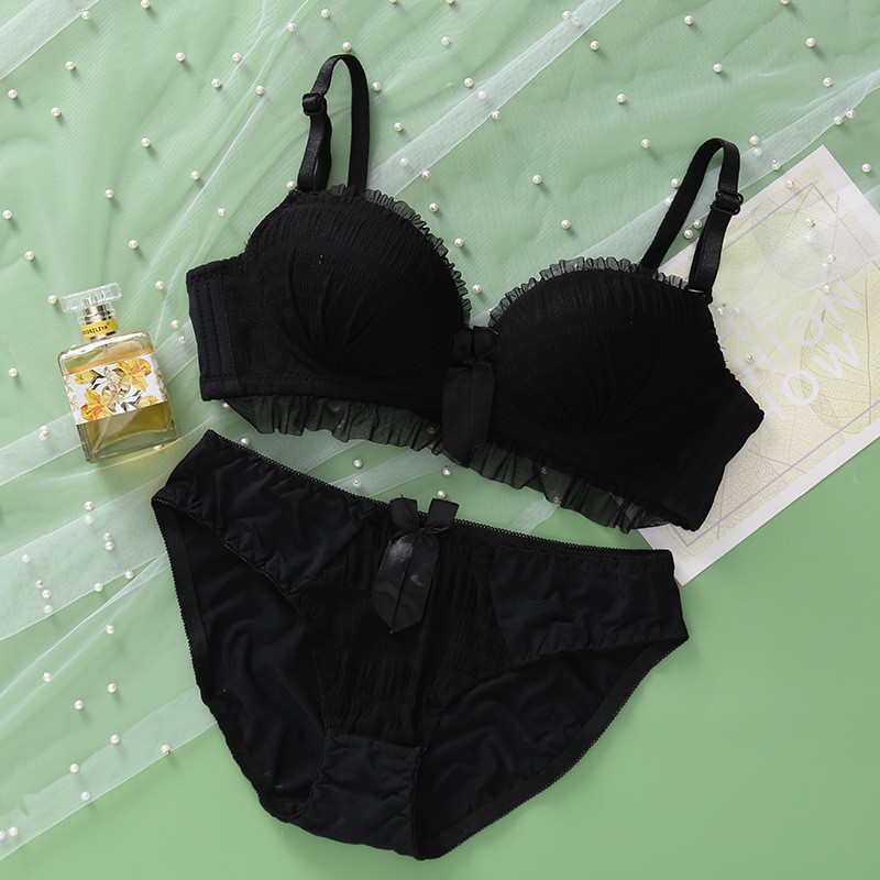 Sexy Lace Bra Set Push Up Moteriškas liemenėlės apatinis trikotažas moterims Apatiniai drabužiai lencerija Minkšta liemenėlė+Pantys Comfort Stretchy Active Bra