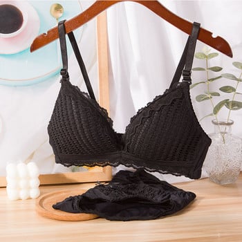 Дамски комплект безшевни сутиени Nonwire Bralette Сутиен с ниска талия Секси комплект бельо Сутиен с v-образно деколте Меко женско бельо Комплект lenceria