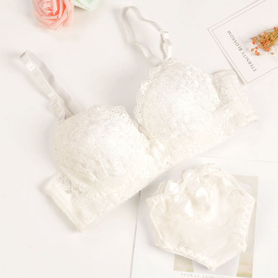 Komplet grudnjaka i gaćica ropa interior femenina Žensko donje rublje Čipkano donje rublje 2 komada AB košarice Komplet grudnjaka Komplet grudnjaka s cvjetnim vezom Donje rublje