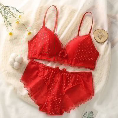 Sexy podprsenka, nohavičky s push-up čipkou, pre ženy, bavlnený top s AB košíčkom, čipkovaná podprsenka, súprava bez rukávov, spodná bielizeň a nohavičky