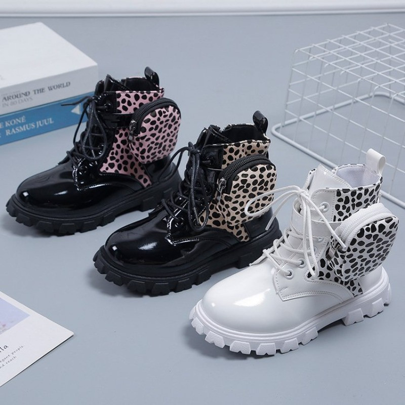 Nove jesenske gležnjače za 2023. Cipele za princeze u britanskom stilu, modna torba s kopčom, kožne kratke čizme, neklizajuće cipele s patentnim zatvaračem sa strane, za djevojčice