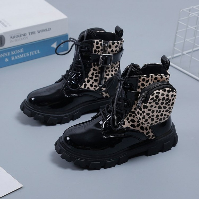 Nove jesenske gležnjače za 2023. Cipele za princeze u britanskom stilu, modna torba s kopčom, kožne kratke čizme, neklizajuće cipele s patentnim zatvaračem sa strane, za djevojčice