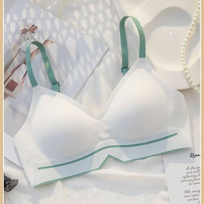 Bešavno donje rublje Ženski tanki dio bez rubova Jednodijelni kontrast boja Mali i udobni push-up grudnjak s lijepim leđima