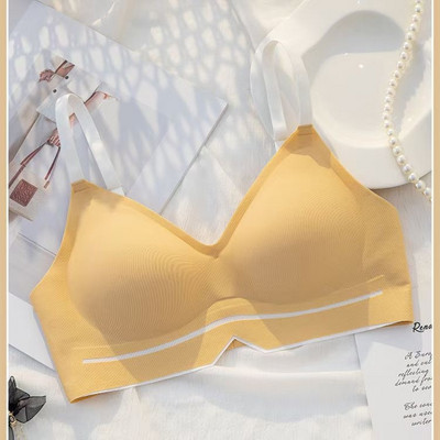 Bešavno donje rublje Ženski tanki dio bez rubova Jednodijelni kontrast boja Mali i udobni push-up grudnjak s lijepim leđima