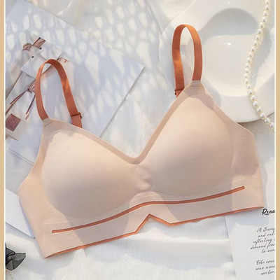 Bešavno donje rublje Ženski tanki dio bez rubova Jednodijelni kontrast boja Mali i udobni push-up grudnjak s lijepim leđima