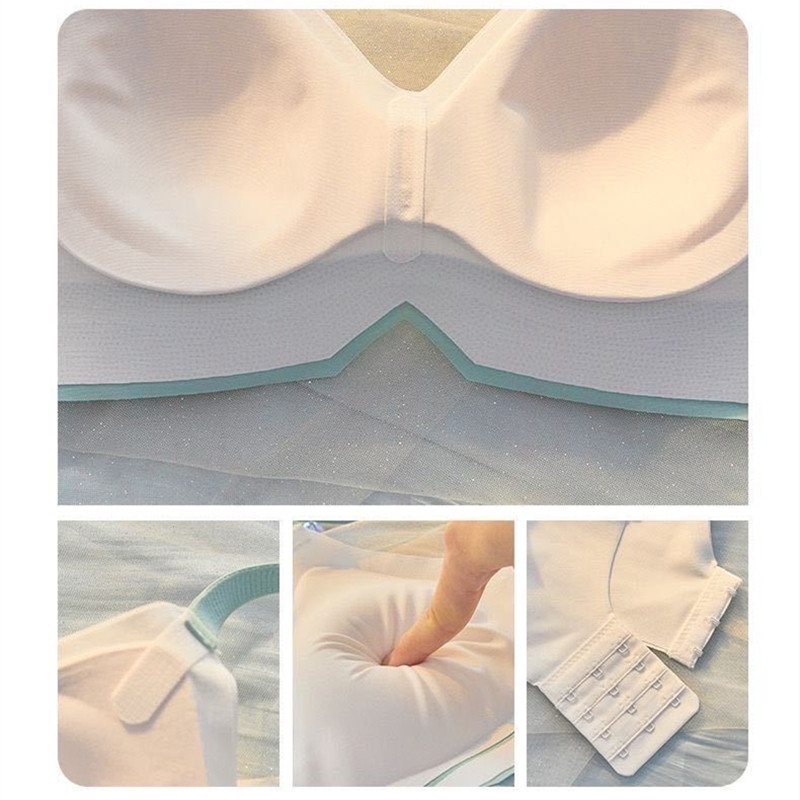 Bešavno donje rublje Ženski tanki dio bez rubova Jednodijelni kontrast boja Mali i udobni push-up grudnjak s lijepim leđima