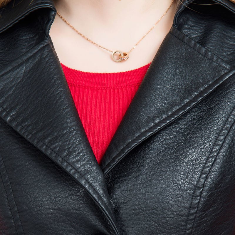 Čierna vesta z PU kože, dámska vesta, jar/jesen 2023, obleková vesta bez rukávov, stredne dlhý kožený kabát, dámska vesta, vrchné oblečenie