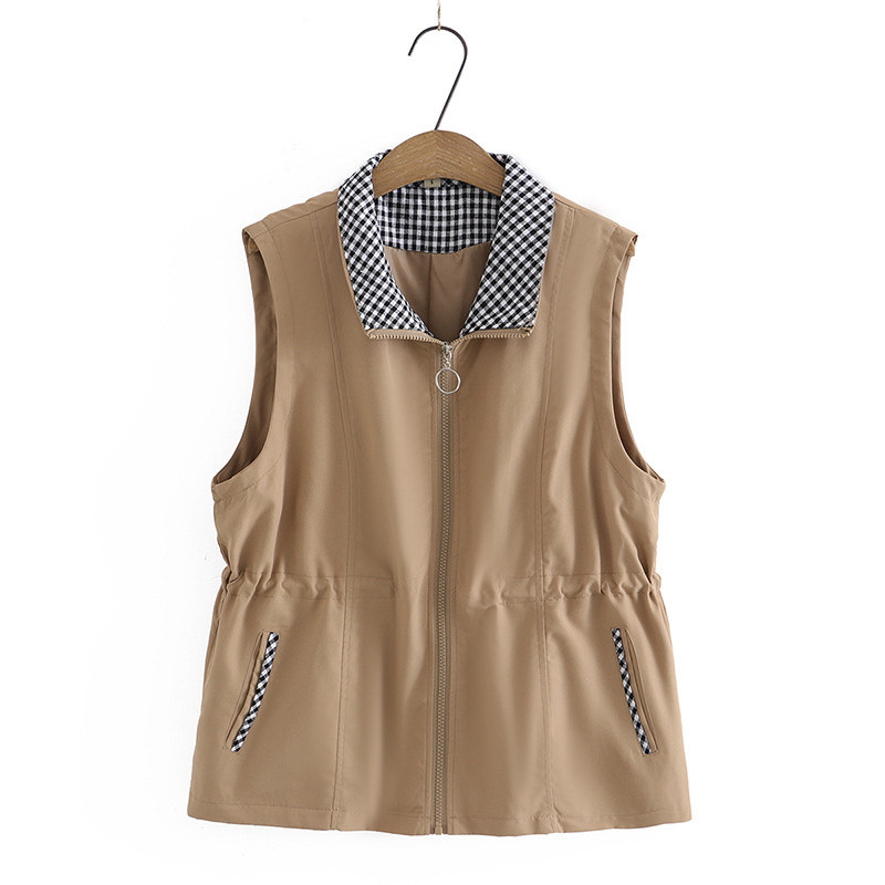 2023 m. pavasario rudens liemenė moteriška striukė Vidutinio amžiaus pagyvenusių žmonių trumpomis rankovėmis striukė Moteriškas paltas Didelio dydžio liemenė Chaleco Mujer 4XL