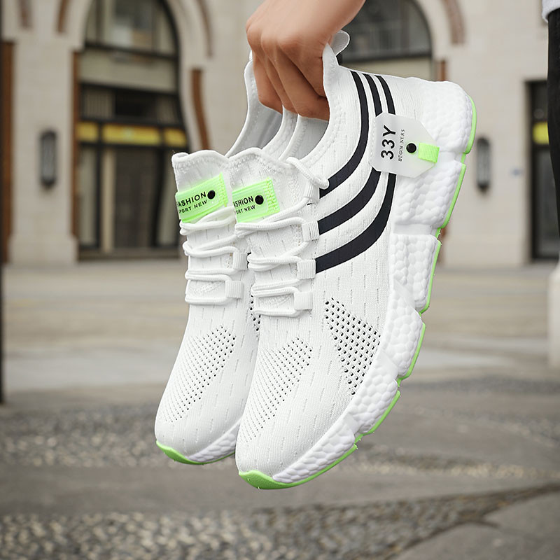 Vyriški „Vulcanize“ batai, vyriški lengvi, kvėpuojantys sportbačiai, laisvalaikio tinkliniai fluorescenciniai žalios spalvos Patogūs bėgiojimo sportiniai batai „Zapatos“