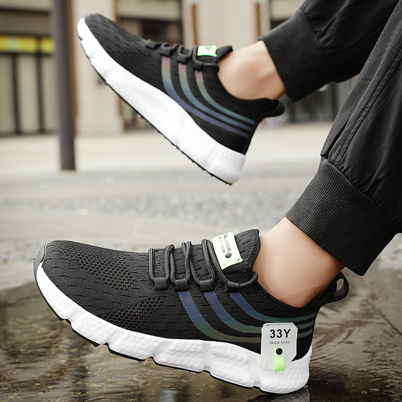 Vyriški „Vulcanize“ batai, vyriški lengvi, kvėpuojantys sportbačiai, laisvalaikio tinkliniai fluorescenciniai žalios spalvos Patogūs bėgiojimo sportiniai batai „Zapatos“