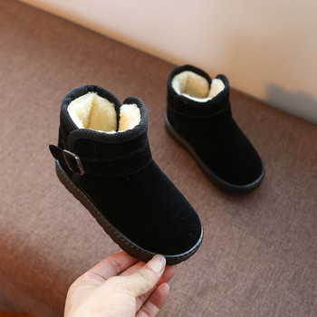 Mumoresip Μπότες για κορίτσια για αγόρια Μπότες για παιδιά Παιδικές μπότες Χειμερινές μπότες χιονιού Ζεστές βαμβακερές μπότες από καουτσούκ Flock ύφασμα μαλακό εσωτερικά