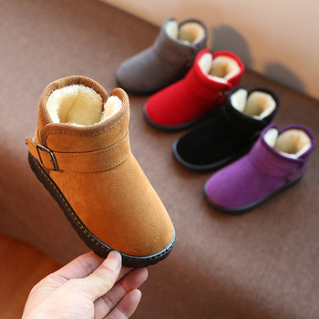 Mumoresip Μπότες για κορίτσια για αγόρια Μπότες για παιδιά Παιδικές μπότες Χειμερινές μπότες χιονιού Ζεστές βαμβακερές μπότες από καουτσούκ Flock ύφασμα μαλακό εσωτερικά