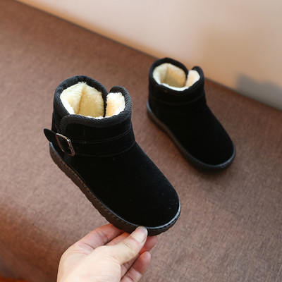 Mumoresip Čizme za djevojčice Čizme za dječake Dječje čizme Dječje zimske čizme za snijeg Tople pamučne gumene čizme s kopčama Flok tkanina meka iznutra