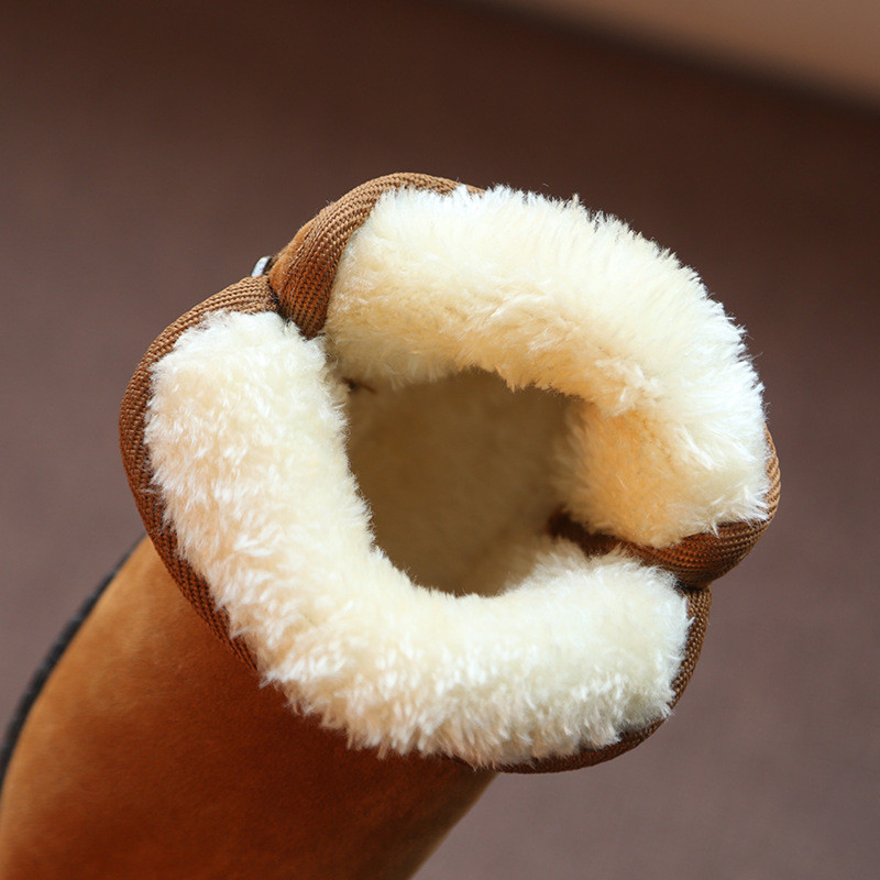 Mumoresip Čizme za djevojčice Čizme za dječake Dječje čizme Dječje zimske čizme za snijeg Tople pamučne gumene čizme s kopčama Flok tkanina meka iznutra